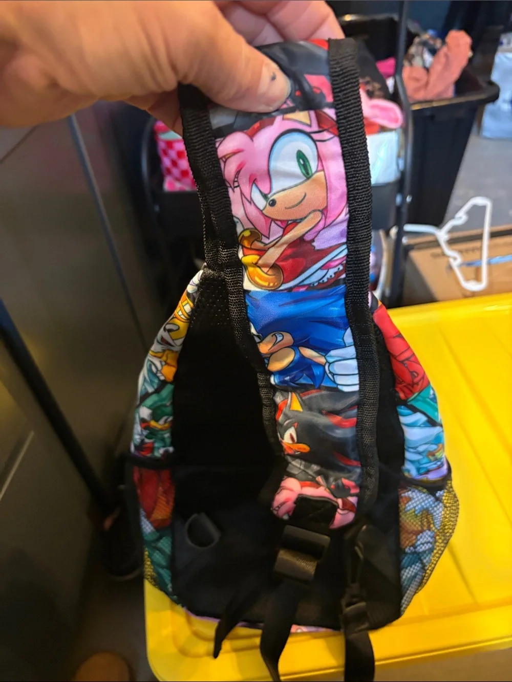 Multicolor Sonic Characters Kids Sling Backpack - Unbranded